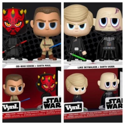 Star Wars Obi Wan Kenobi & Darth Maul/Luke Skywalker & Darth Vader Vynl 2 pacotes. - Imagem 1 de 3