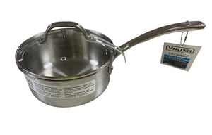 VIKING 3-Ply Stainless Steel/ Sauce Pan Pot with Glass Lid/ 2.25 QT. NEW!!! - Picture 1 of 5