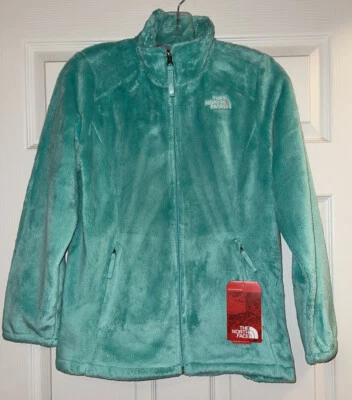 NORTH FACE GIRLS OSOLITA FLEECE JACKET, Medium (10/12)BERMUDA GREEN, NWT - Image 1 of 4