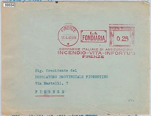 59934 - ITALIA - HISTORIA POSTAL: MATASELLOS ROJO EN CUBIERTA - SEGURO INCENDIO 1940 - Imagen 1 de 1