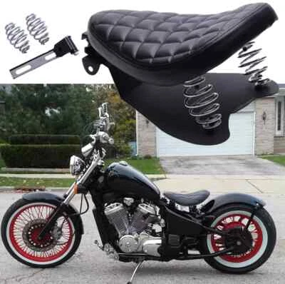 For Yamaha V Star 250 650 950 1100 1300 Bobber Motorcycle 3'' Spring Solo Seat U - Image 1 of 4