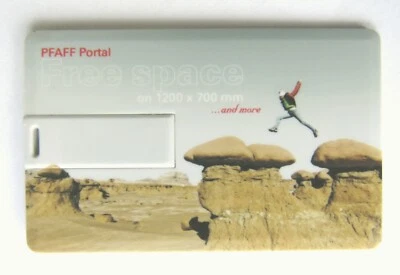 USB Speicherkarte PFAFF Portal Free Space Scheckkartenformat 3,7 GB Sammlerstück - Bild 1 von 3