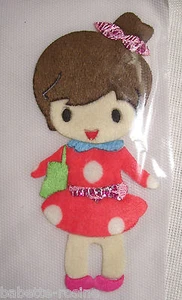 APPLIQUE thermocollante PATCHWORK  - FILLE COQUETTE ** 6 x 13 cm ** Tissu divers - Picture 1 of 1