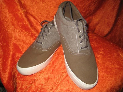 ZAPATOS HOMBRE GBX TALLA 9.5 LONA 2 TONOS MARRÓN...NO SE NECESITAN CORDONES 137402 ORIGINAL Foto 1 de 4