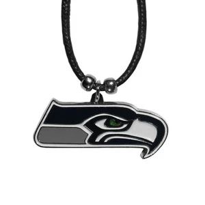 Seattle Seahawks Cord Necklace with Logo Charm NFL Football Licensed Jewelry - Picture 1 of 3