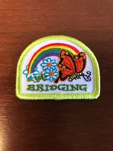 Cub Boy Girl Scout Fun Badge Patch ~ Bridging Rainbow Butterfly - Picture 1 of 2