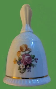 West German Porcelain Floral Bell 5" GDR Collectible Pretty Sight Sound - Picture 1 of 6