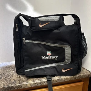 Nike Tag Heuer Swiss Avant Garde Messenger Duffle Computer Travel Bag Black - Picture 1 of 20
