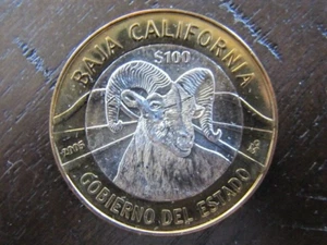 2005 MEXIKO REGIERUNG NIEDERKALIFORNIEN $ 100 BI-METALLIC UNCIRCULATED - Bild 1 von 2