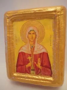 Saint Christina Old World Catholic & Byzantine Orthodox Prayer Icon OOAK - Picture 1 of 7