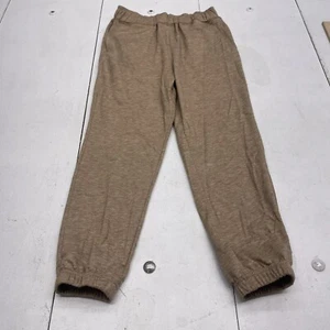 Tan Stretch Pull On Jogger Pants Youth Kids Size 130 S/M - Picture 1 of 7