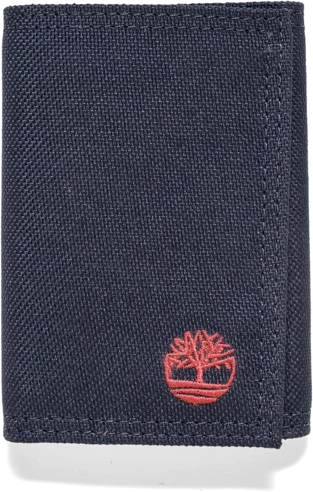 Timberland Mens Nylon Trifold Wallet Navy One Size