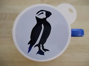 100mm puffin design craft stencil and coffee stencil - Picture 1 of 1