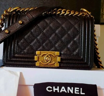 100% Auth. Chanel LEBOY medium, Vintage Gold Hardware  Dust Bag+Box.  - Image 1 of 4