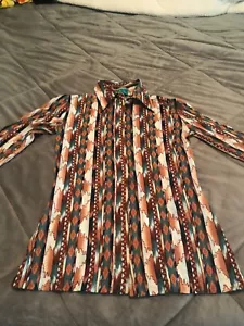 Vintage 70s HUK A POO Button Front Knit Shirt small/medium smoke free pet free - Picture 1 of 11