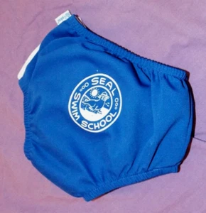 i Play Toddler Boy Swim Diaper Baby Wear Size 4T Snaps Blue Seal Swim School - Picture 1 of 3