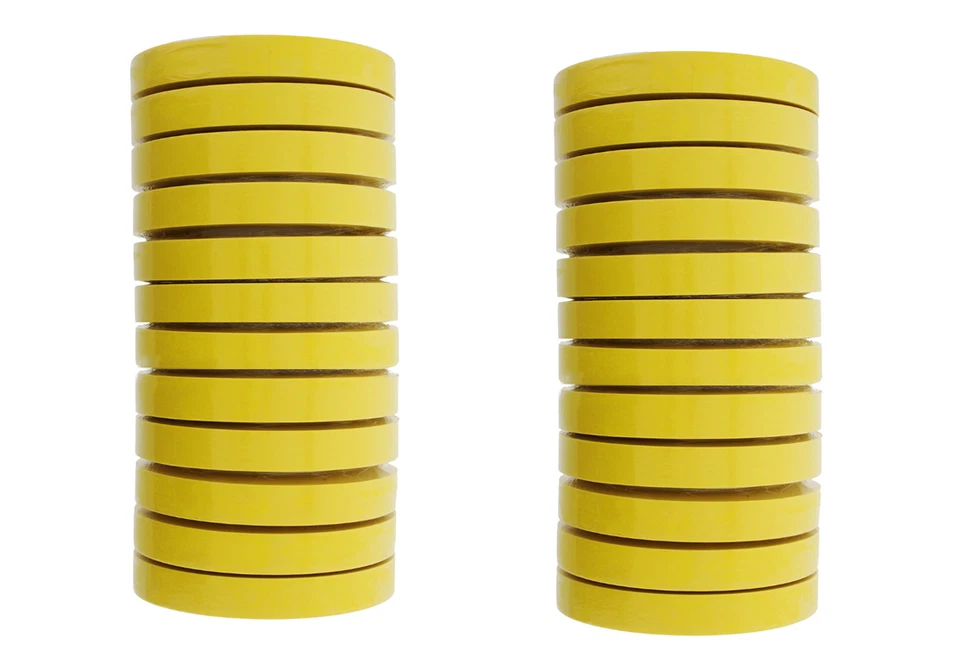 3M 06652 Crepe Paper Automotive Refinish Tape 3/4 Inch 12 Rolls Yellow