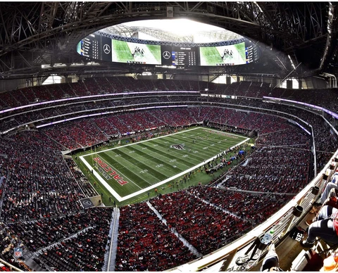 Atlanta Falcons Unsigned Mercedes-Benz Stadium Photograph Cover