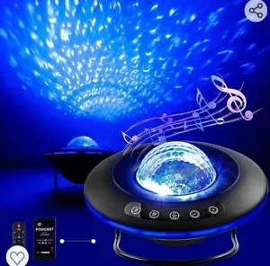 Projector Galaxy Starry Sky Night Light Ocean Star Party Speaker LED Lamp Remote - Picture 1 of 7