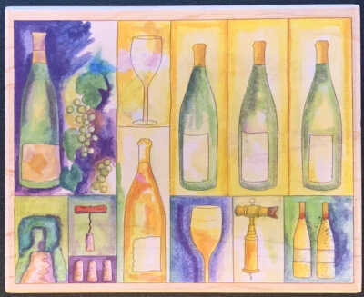 Резиновый штамп Stamps Happen коллаж для винных бутылок - Изображение 1 из 4