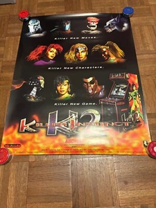 1996 BALLY MIDWAY FACTORY ORIGINAL KILLER INSTINCT POSTER MIT BONUS FLYER - Bild 1 von 2