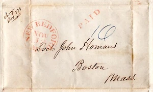 1839 Folded Letter ~ "The Massachusetts Medical Society" ~ Boston MA, Must Read! - Picture 1 of 7