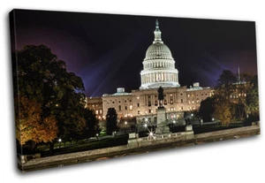 Capitol Building Washington DC Landmarks SINGLE Leinwand Kunst Bild drucken - Bild 1 von 1