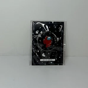 Among Us Red Mini Crewmate Spinning into Space Pin Art by Euniysu - Picture 1 of 1