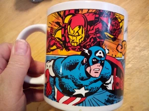Vandor-"MARVEL COMICS-IRONMAN-SPIDEY-CAP. AMERIKA - VIELFRASS - RIESIGE KAFFEETASSE - Bild 1 von 9