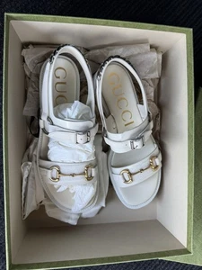 Gucci Horsebit Women Sandals White UK :7 EU:41 - Picture 1 of 3