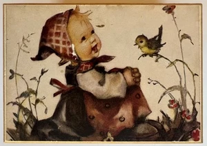 Vintage REUGE Wooden Music Box HUMMEL GIRL + BIRD “Edelweiss” Works Beautifully - Picture 1 of 7