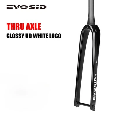 Horquilla rígida de carbono para bicicleta de carretera freno de disco/V 700C eje pasante bicicleta de grava horquilla rígida Foto 1 de 4