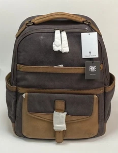 Mochila de lona y cuero Frye Denver difícil de encontrar estilo agotado - Imagen 1 de 12