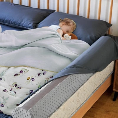 Parachoques de cama Aonvmdis para niños pequeños riel de cama de espuma para niños pequeños paquete de 1 rieles de cama... Foto 1 de 4