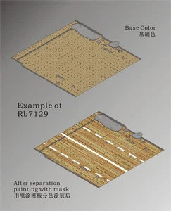 Rainbow RB7129 1/700 Detail Up Painting Mask of Wooden Deck - Picture 1 of 4