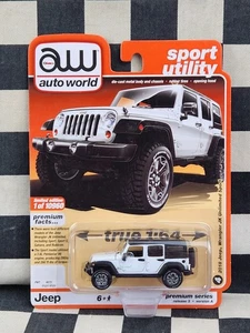 Auto World 2018 Jeep Wrangler JK Unlimited Sport White Model Car FREE POST AUST - Bild 1 von 1