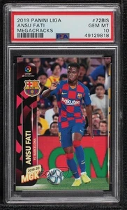 Panini Megacracks MGK La Liga Ansu Fati #72BIS PSA 10 GEM MT Rookie RC 2019-20 - Imagen 1 de 3