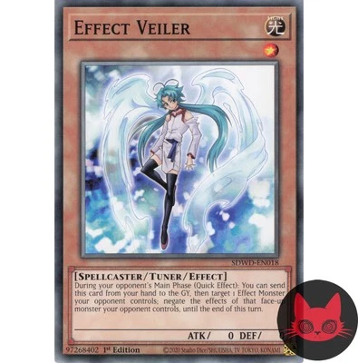Yugioh Effect Veiler SDWD-EN018 Common 1st Edition NM - Image 1 of 2