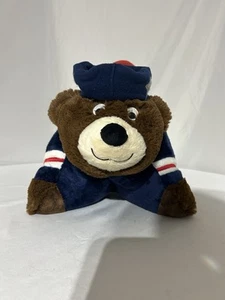 New England Patriots NFL Mascot BEAR Plush Teddy 18" Pillow Pets Folding Pillow - Picture 1 of 7