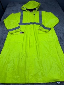 Tingley FR Jacket Men XL Hi Vis Eclipse Flame Resistant Rain Coat Cat 2 Workwear - Picture 1 of 13