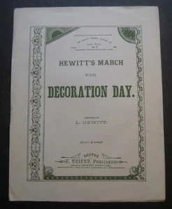 Hewitt's March For Decoration Day by L. Hewitt sheet music - Picture 1 of 4