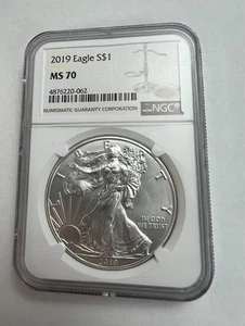 2019 SILVER EAGLE NGC MS70 - Picture 1 of 2