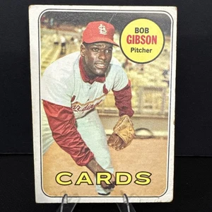 1969 Topps # 200 Bob Gibson en muy buena condición-Ex Cardinals béisbol - Imagen 1 de 4