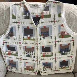 Vtg Claire Murray House Cottage Vest Size Large Women’s - Picture 1 of 8