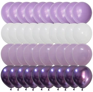 Latex Balloons White Lavender Purple– Gradient Purple color Balloons for B - Picture 1 of 3