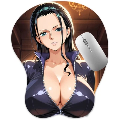 3D Mouse pad Oppai Mousepad with Wrist Rest Pain Relief Anime Manga pad Nico - Image 1 of 4