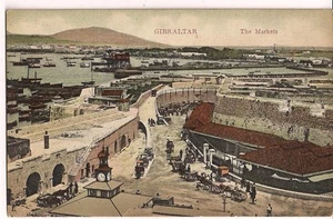 The Markets Horse wagons Gibraltar Postcard - Picture 1 of 1