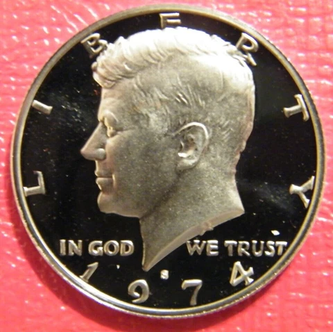 1974 S Kennedy Half Dollar Gem  Proof US Coin from US Proof Mint Set Cover