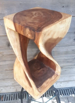 50cm Holz Hocker Couchtisch Beistelltisch Sitzhocker gedreht REDUZIERT 119 Euro - Bild 1 von 4