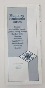Mappa stradale vintage - 1998 Monterey Peninsula Città Road Map - Foto 1 di 4